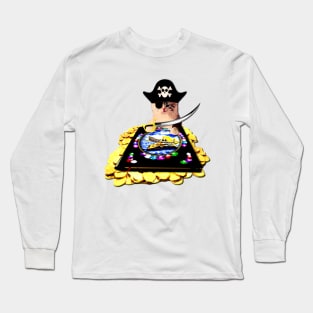 Guardian of the Treasure. Pirate Kitty Long Sleeve T-Shirt